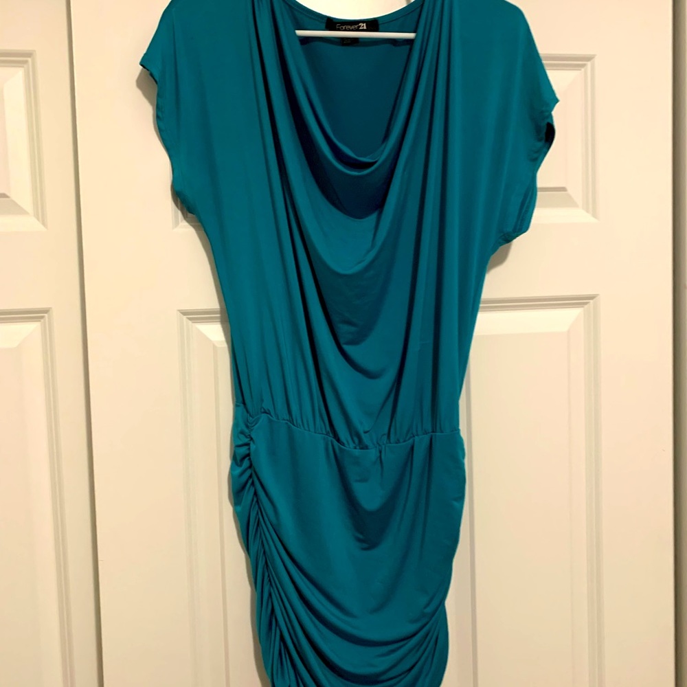 Turquoise Forever 21 Club Dress